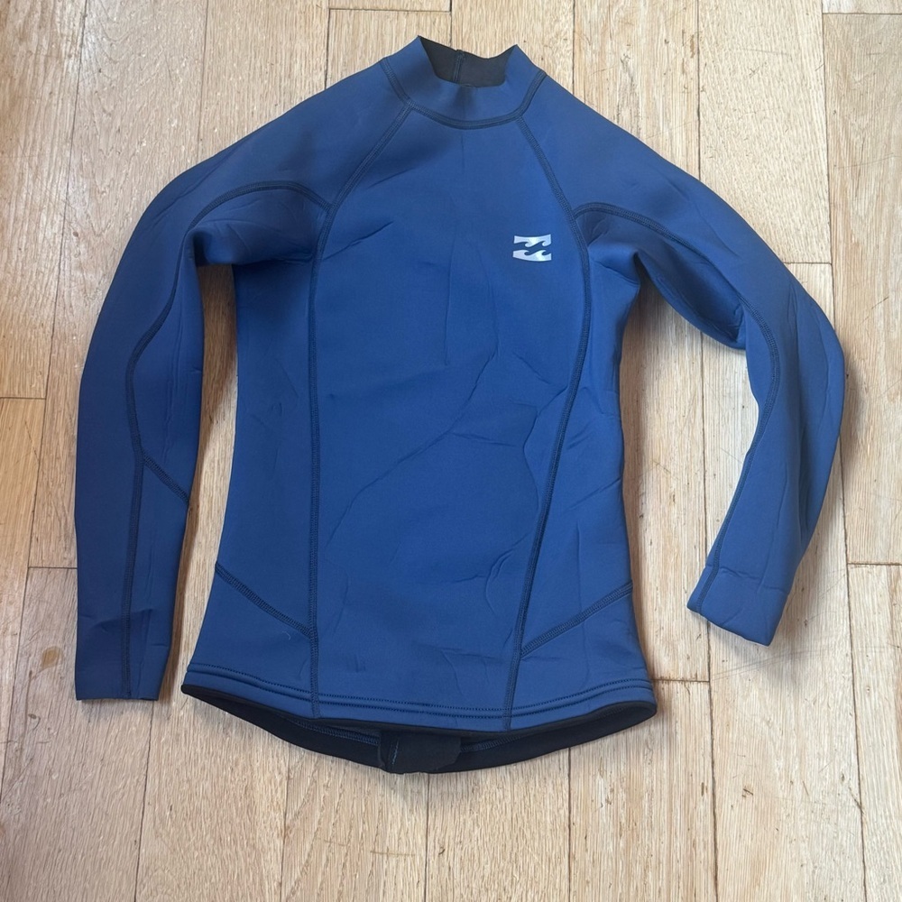 Billabong Long Sleeve Swim Wetsuit Blue Neoprene Jacket 2/2mm